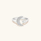 Cosmic Transformation Silver Moon & Star Ring