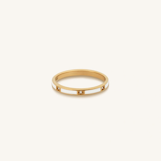 Clarified Perception Gold White Ring