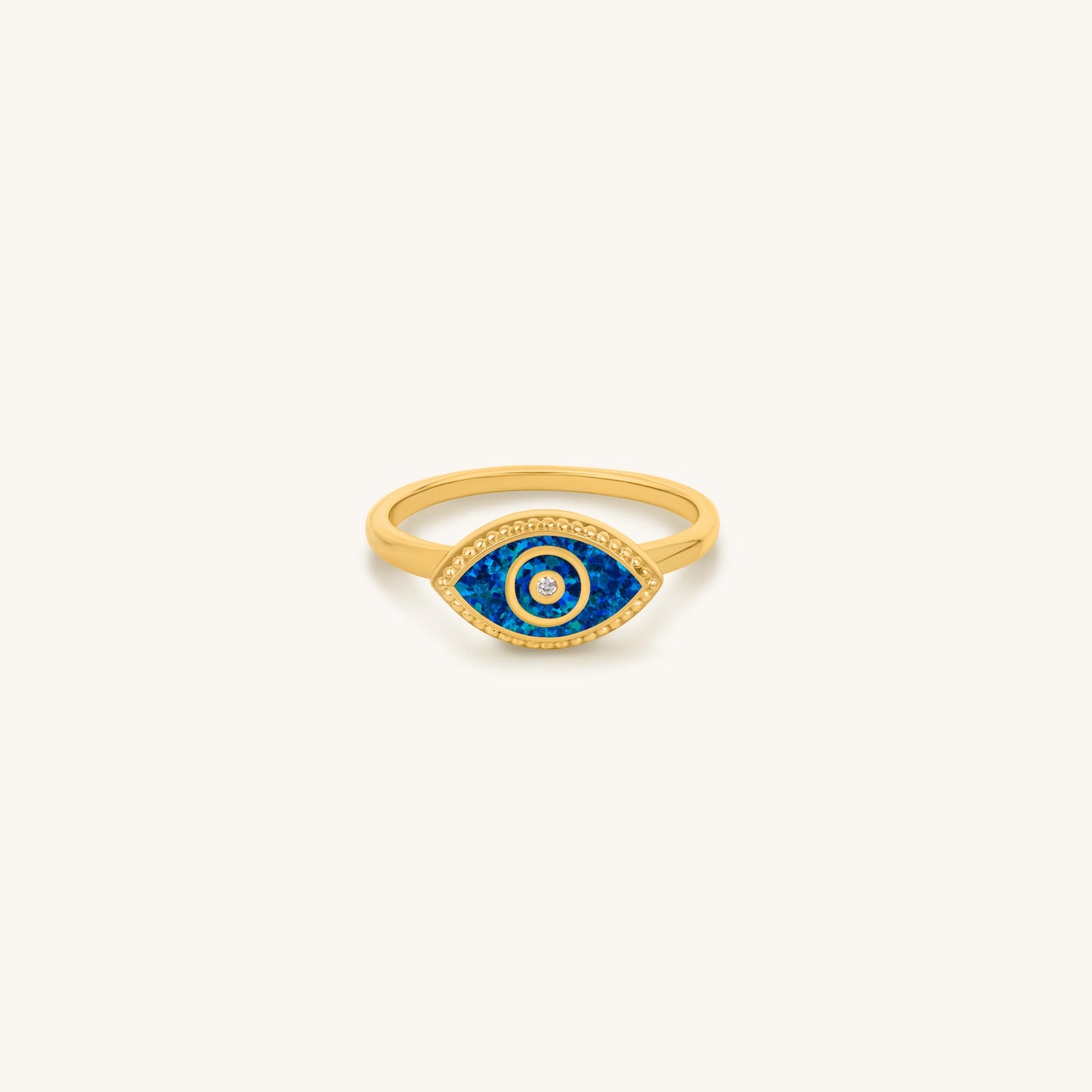 Prophetic Soul Blue Opal Evil Eye Ring