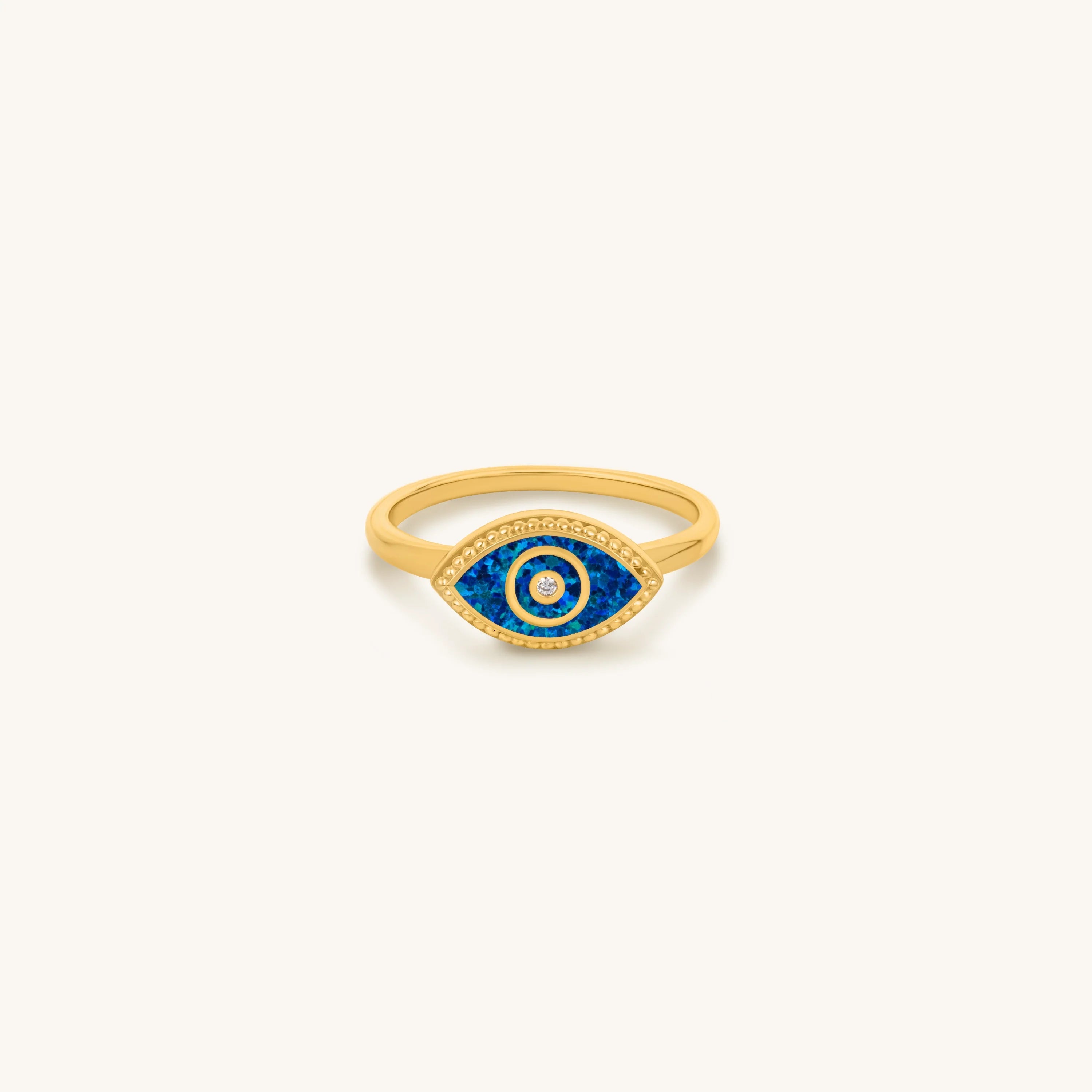 Prophetic Soul Blue Opal Evil Eye Ring
