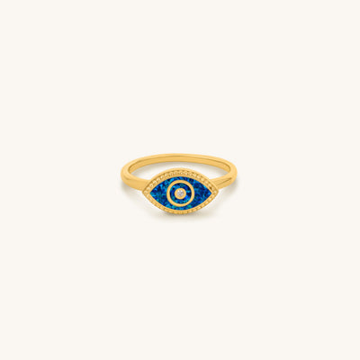 Prophetic Soul Blue Opal Evil Eye Ring
