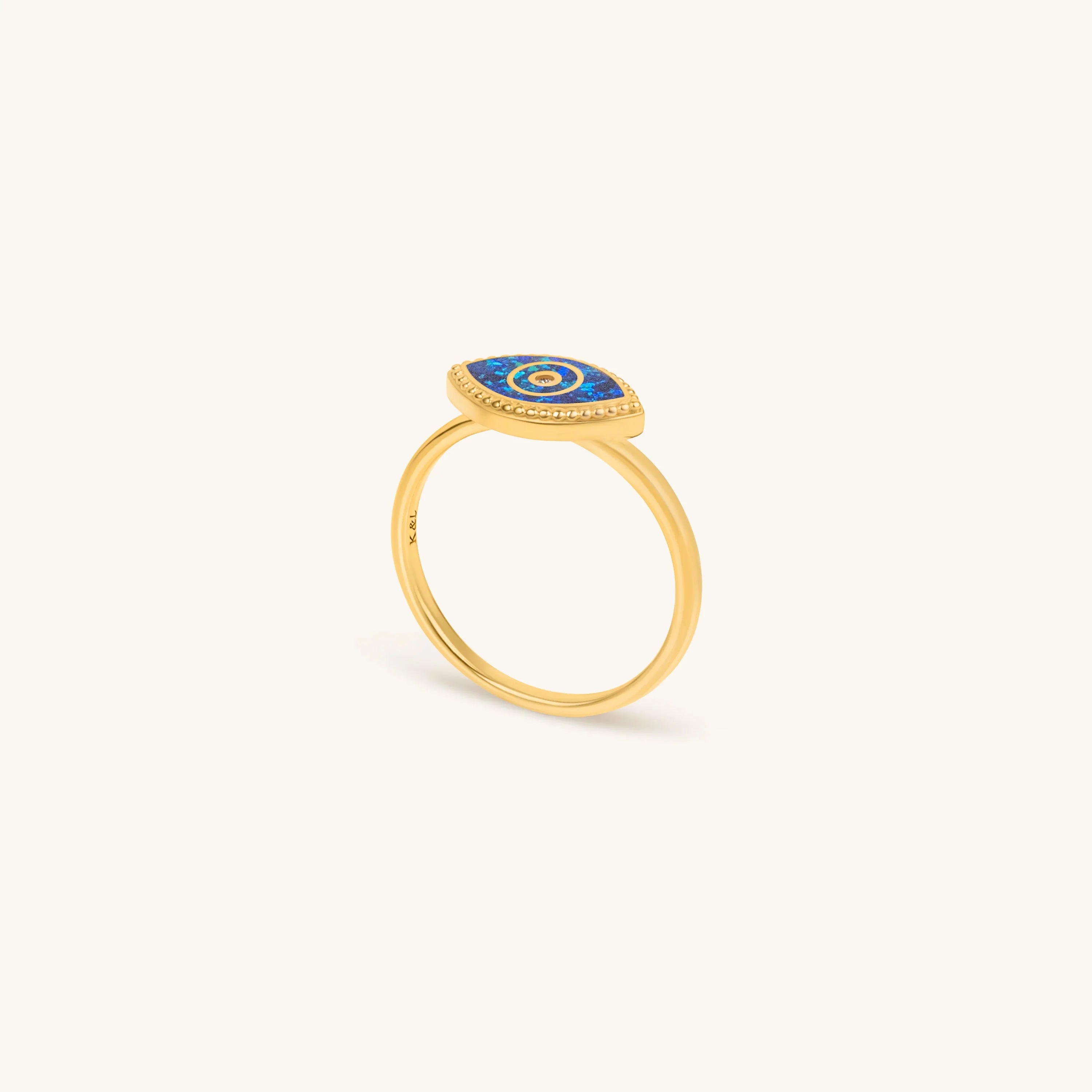 Prophetic Soul Blue Opal Evil Eye Ring
