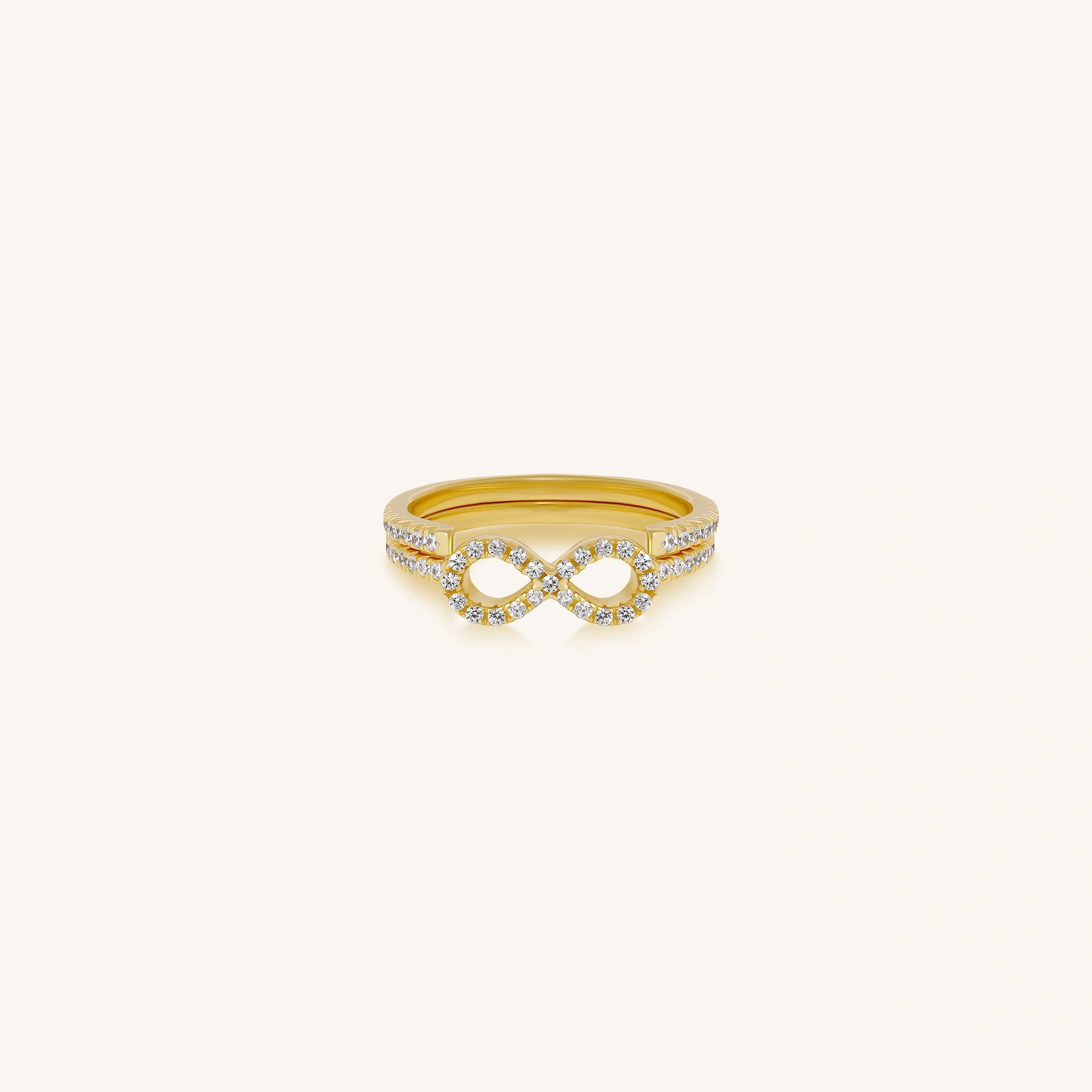 Infinite Harmony Dainty Gold Stack Ring