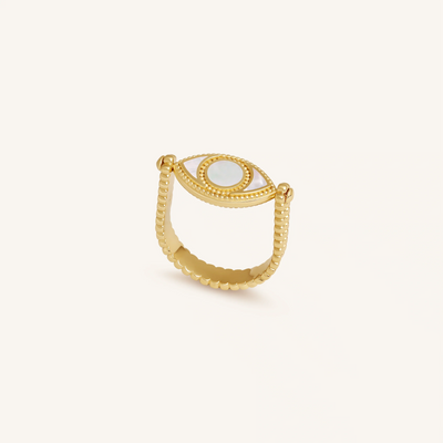 Calm Protection Evil Eye Gold Ring