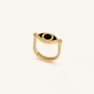 Calm Protection Evil Eye Gold Ring
