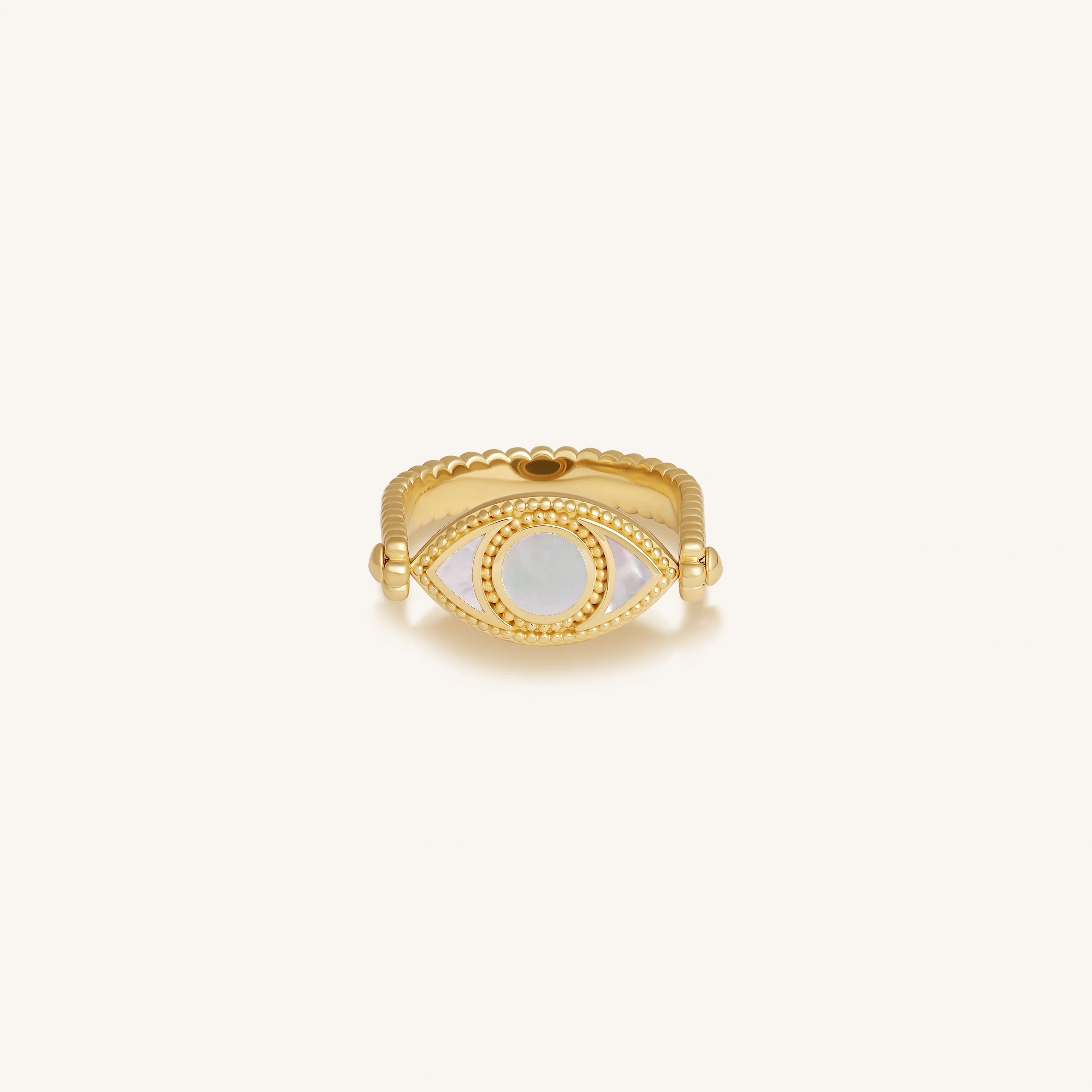 Calm Protection Evil Eye Gold Ring