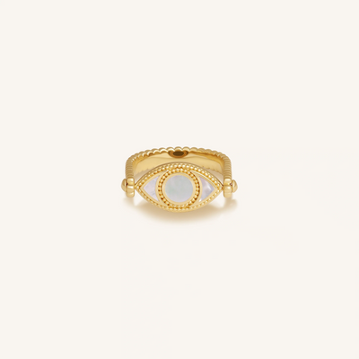 Calm Protection Evil Eye Gold Ring