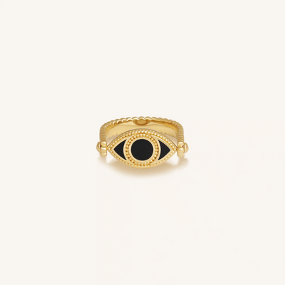 Calm Protection Evil Eye Gold Ring