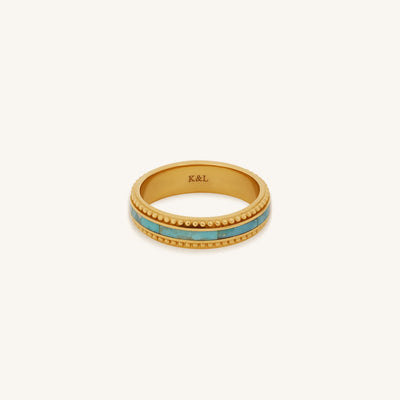 Brilliant Elegance Turquoise Gold Ring