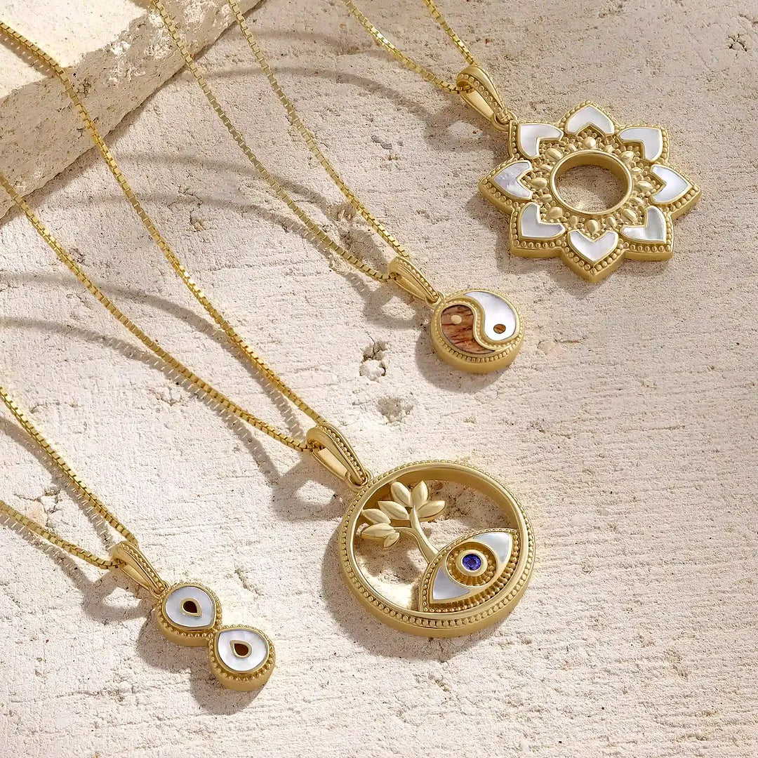Serene Bloom Lotus Harmony Mother of Pearl Necklace