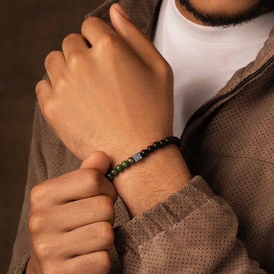 Prosperous Protection - Multi Stone Hamsa Bracelet