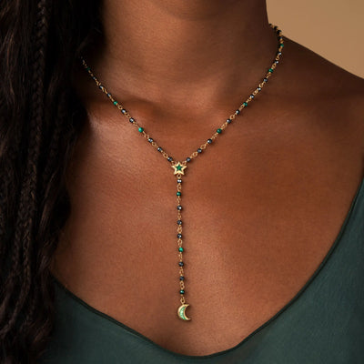 Moonlit Serenity Moon & Star Necklace