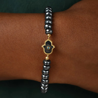 Guardian Spirit – Hematite & Aquamarine Bracelet