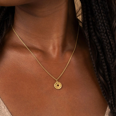 Radiant Fortune Gold Lucky Coin Necklace