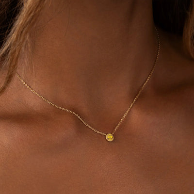 Sunbeam Radiance - Citrine November Birthstone Gold Necklace